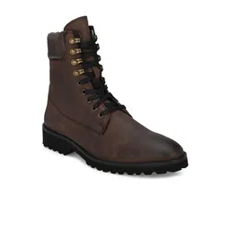 Delize Men Brown High-Top Flat Boots-image-79
