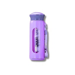 WELOUR Purple Single Glass Printed Water Bottle-57