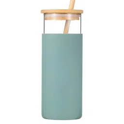 WELOUR Multicoloured Single Glass Printed Water Bottle-image-30