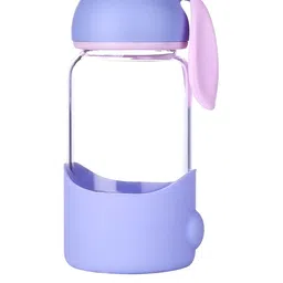 WELOUR Purple Textured Glass Water Bottle 350 ml-image-74