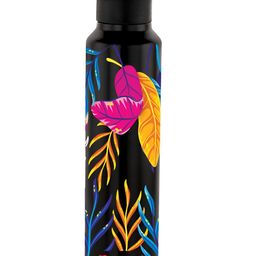 NIRLON Black & Pink Single Stainless Steel Printed Water Bottle 1 L-image-51