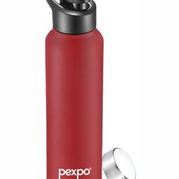 Pexpo Maroon & Black Stainless Steel Water Bottle 1L-image-37