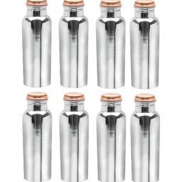 IMAGO Silver Toned 8 Pieces Copper Solid Water Bottle 1 L-image-82