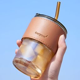 WELOUR Brown Glass Water Bottle 450 ml-image-29