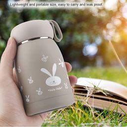 WELOUR Brown Conversational Printed Glass Water Bottle 340 ml-image-1