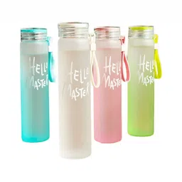 WELOUR Blue & White 2 Pieces Glass Water Bottles 500ml Each-image-14