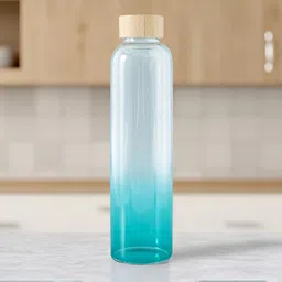 The Better Home Green Borosilicate Single Wall Vacuum Glass Water Bottle-18