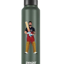 Pexpo CHROMO Stainless Steel 1L Single wall Green Water Bottle-picture-44