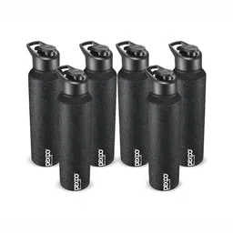 Pexpo Black 6 Pieces Stainless Steel Single Wall Vacuum Sipper Water Bottle 1 L Each-image-77