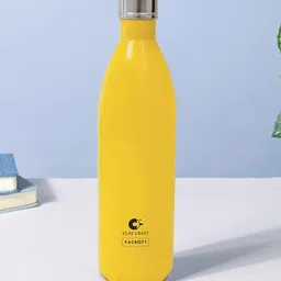 CLAY CRAFT Vacbott Yellow Double Walled Thermo-Steel Water Bottle-500 ml-image-95