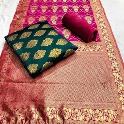 KALINI Pure Silk Unstitched Dress Material-image-30