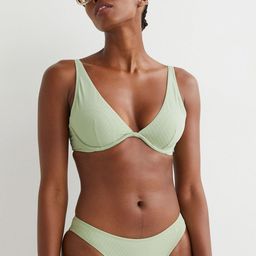 H&M Women Sage Green Solid Bikini Bottoms 0992720001-image-87