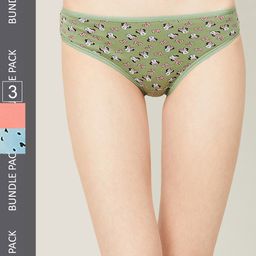 Ginger by Lifestyle Women Pack Of 3 Low Rise Bikini Briefs-image-69