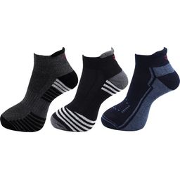 RC. ROYAL CLASS Men Pack Of 3 Striped Printed Ankle Length Terry Cotton Socks-40