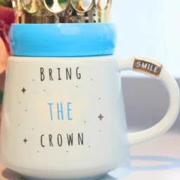 izzhaar Printed Ceramic Mugs with Crown Lids (400 ML)-picture-12