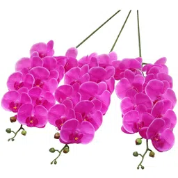 TIED RIBBONS Set of 3 Artificial Orchid Flower Sticks Without Vase image 5