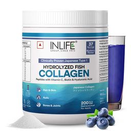 INLIFE Hydrolyzed Fish Collagen Peptides,  200 g  Blueberry (Clinically Proven Japanese Type 1) -15