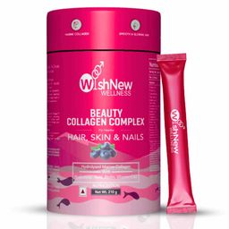 WishNew Wellness Beauty Collagen Complex,  21 sachets/pack  Arctic Blueberry -21