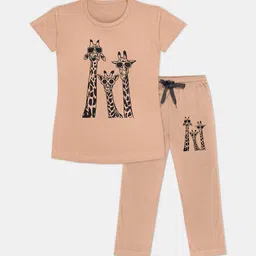 Tee Weavers Girls Printed Night suit-19