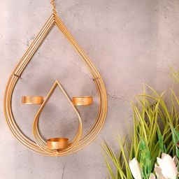 apka mart Copper-Toned Metal TeaLight Candle Holder-image-98