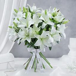 White Lily Congrats Floral Bouquet-image-6