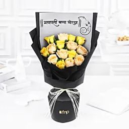 Ganesh Chaturdasi Radiant Rose Bouquet-image-59