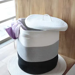 The Better Home Black & White Regular Tote Basket Organisers-24