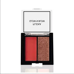 FLiCKA Glow N Blow Blusher Highlighter Brownish Pink Gold Contour Palette - Shade 04 Goal Oriented-25