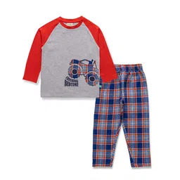 JusCubs Boys Printed Pure Cotton T-shirt with Pyjamas-image-9