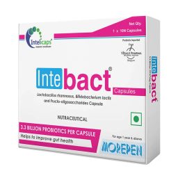 Dr. Morepen Intebact 3.3 BN Probiotics,  10 capsules  Unflavoured -11