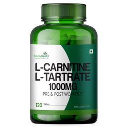 Simply Herbal L-Carnitine with L-Tartrate 1000mg,  120 tablet(s)  Unflavoured -23