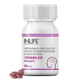 INLIFE Vitamin B12 + ALA,  60 tablet(s)  Unflavoured -22