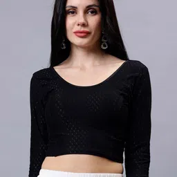 Plus Size Woven Design Saree Blouse-33