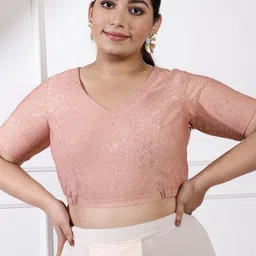 Amydus Plus Size Printed Slip-On Readymade Saree Blouse-picture-55