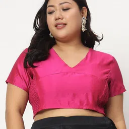 studio rasa Plus Size Stretchable Saree Blouse-image-43
