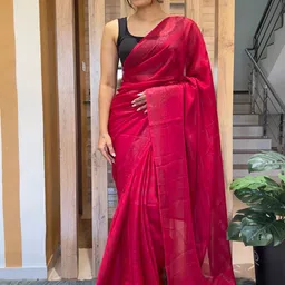 LeeliPeeri Designer Striped Ready to Wear Saree-image-20