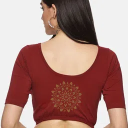 NOT YET by us Printed Stretchable Saree Blouse-42