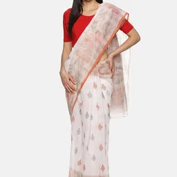 NOT YET by us Plus Size Printed Stretchable Saree Blouse image 4