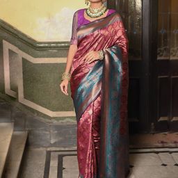 anouk rustic Anouk Ethnic Motif Woven Design Zari Art Silk Saree-picture-28