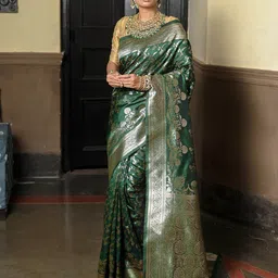 Anouk Woven Design Zari Art Silk Banarasi Saree-image-52