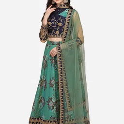 SAPTRANGI Embroidered Ready to Wear Lehenga & Blouse With Dupatta-24
