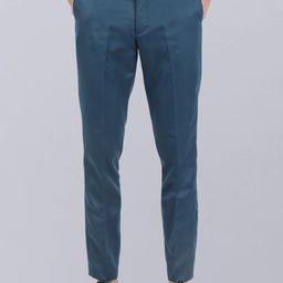 VEI SASTRE Men Smart Slim Fit Formal Mid-Rise Trousers-image-14