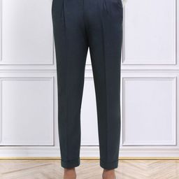 KLOTTHE Slim Fit Cotton Pleated Formal Trouser-image-104