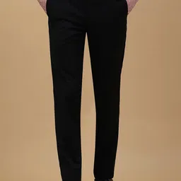 METAL Men Mid-Rise Plain Slim Fit Formal Trousers-39