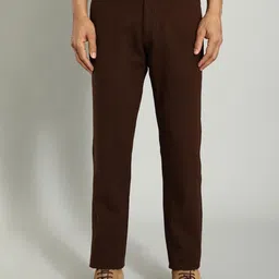 Indian Terrain Men Brooklyn Slim Fit Chinos Trousers-image-79