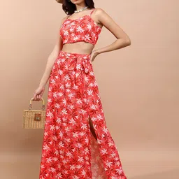 Tokyo Talkies Printed Top With Trouser Co-Ords-image-68