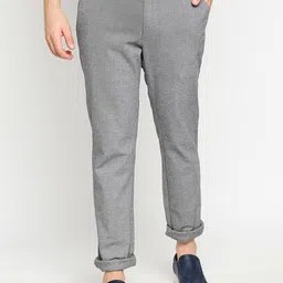 Basics Men Tapered Fit Cotton Trousers-image-75