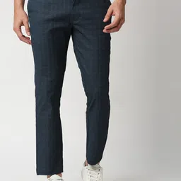 Basics Men Checked Tapered Fit Trousers-picture-41