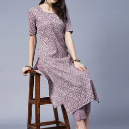 KALINI Women Floral Printed Kurta with Trousers-image-34