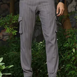 Thomas Scott Men Smart Slim Fit Mid-Rise Cargos Trousers-image-20